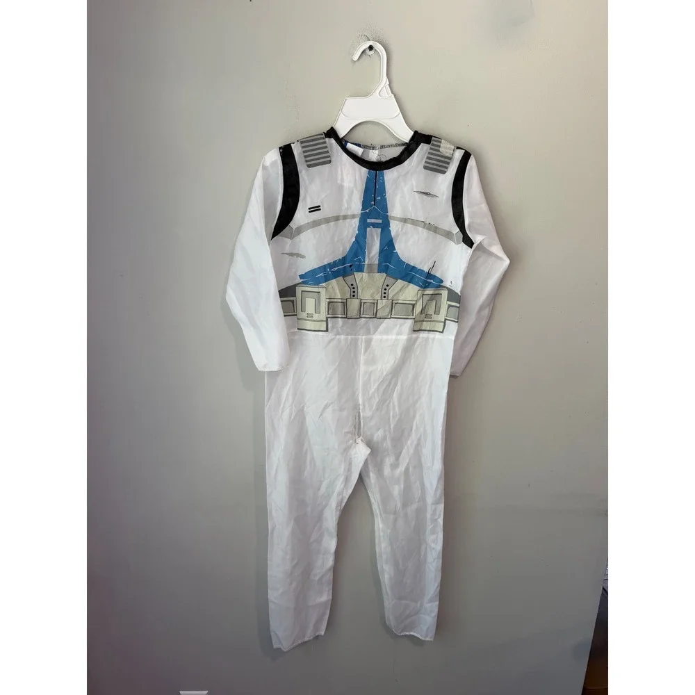 Star Wars Clone Trooper Costume Rubies Kids One Size White Blue Jumpsuit